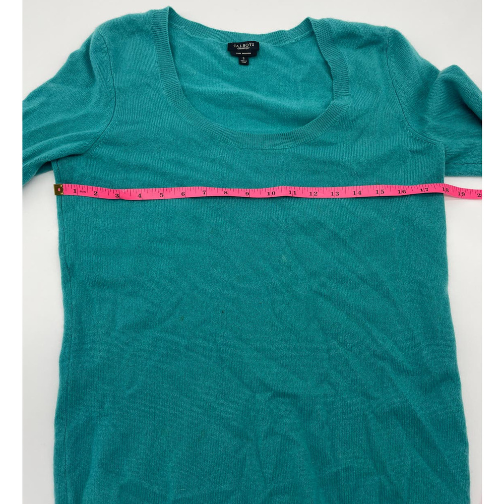 Talbots Teal Cashmere Sweater - Picture 4 of 5
